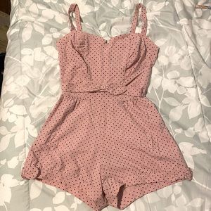 Pink Polkadot Romper